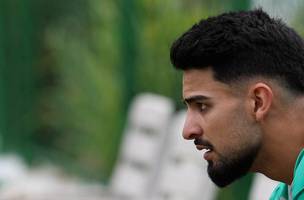 Flaco Lopez durante treino do Palmeiras na Academia de Futebol. (Foto: Cesar Greco)