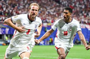 Harry Kane comemora gol marcado pela Inglaterra sobre a RD Congo, na segunda fase da Copa do Mundo (Foto: Vanessa Carvalho / Parceiro / Agencia O Dia)