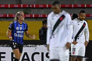 Independiente Del Valle x Vasco gol Spinelli. (Foto: Rodrigo BUENDIA / AFP)
