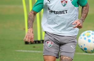 Lucho Acosta em treino do Fluminense (Foto: Marcelo Goncalves / Fluminense FC)