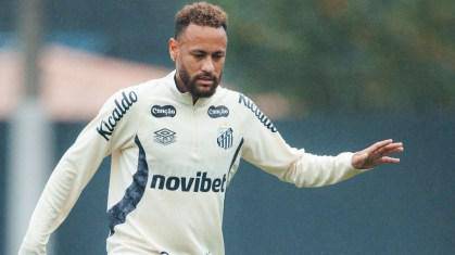Neymar treina no Santos e deve jogar contra a Chapecoense