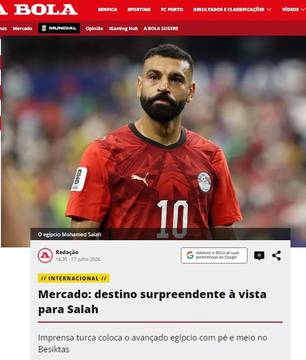 Salah negocia transferência para o Besiktas após deixar o Liverpool