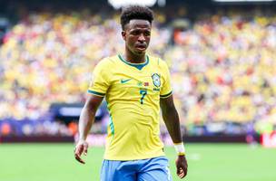 Vini Jr, no jogo contra a Noruega (Foto: Willian Volcov / Parceiro / Agencia O Dia)